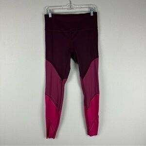 Lululemon Dark Adobe Blush Berry Pink Colour Me Ombre Athletic Tights Size 10